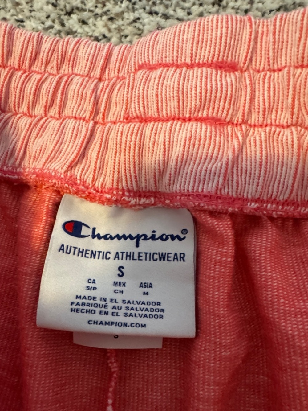 Champion Pink Heather Knit Women's Athletic Shorts - Picture 4 of 5